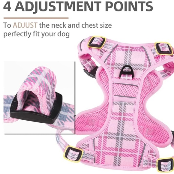 No Pull Dog Harness and Leash Set with Handle. Adjustable Padded Vest. - Picture 5 of 6